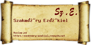 Szakmáry Ezékiel névjegykártya